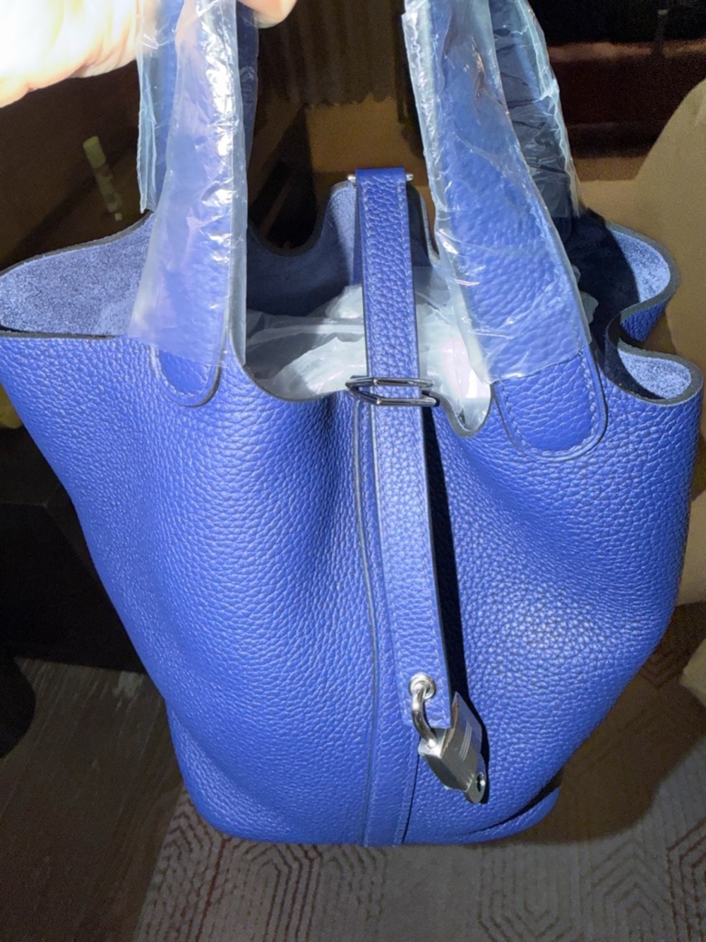 Hermes Picotin Blue Togo Leather bag